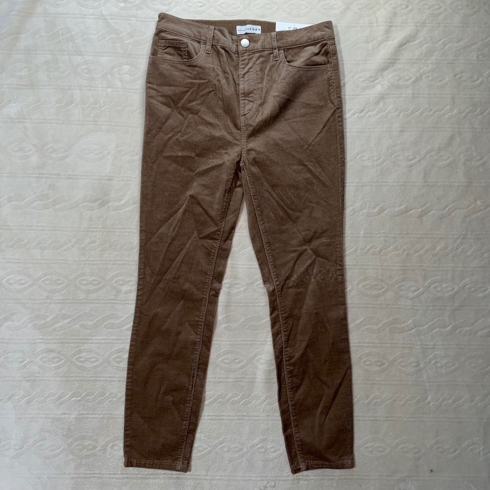 Loft brown corduroy skinny pants, NWT